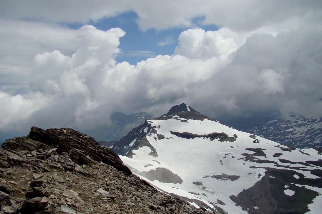 View of Brennkogel (3018 m) from Spielmann (3027 m) summit
