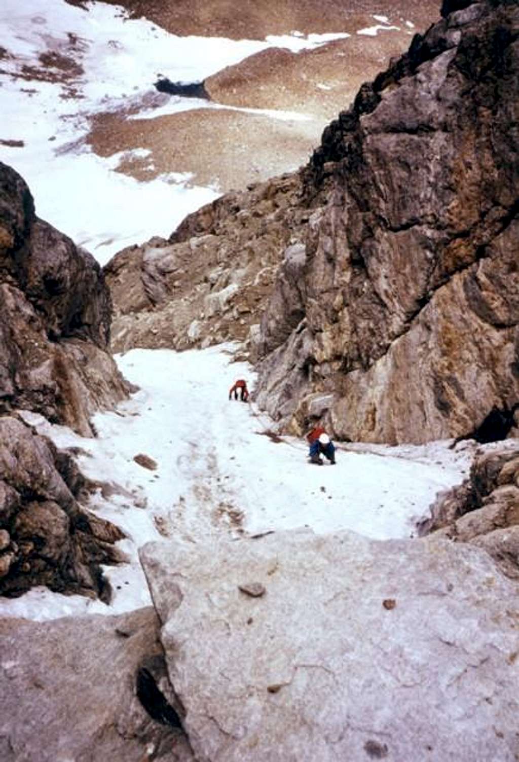 During the second ascent of the Direttissima route to the N face of Monte Emilius  <i>3559m</i>