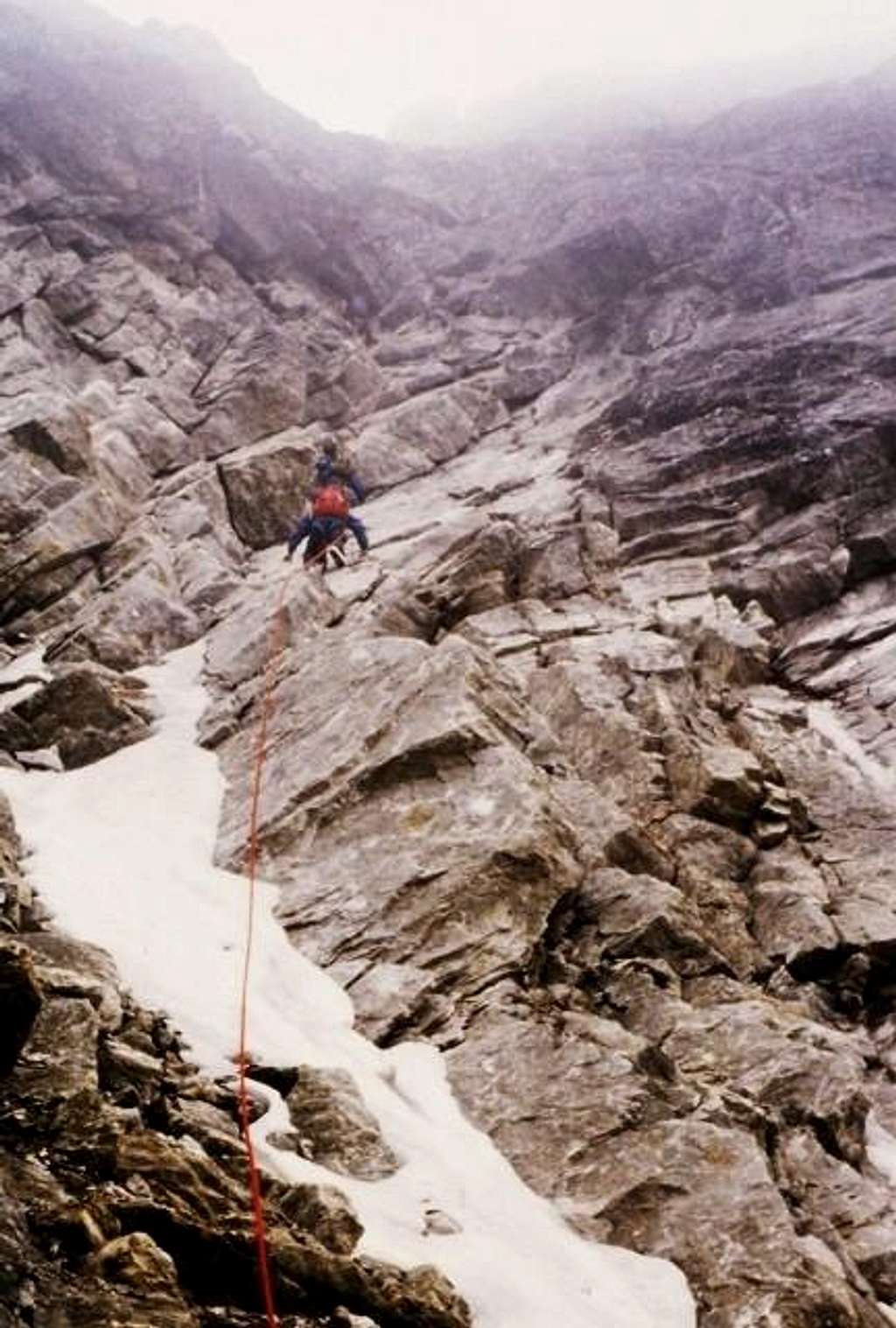 During the second ascent  of the Direttissima route of the N face of Monte Emilius