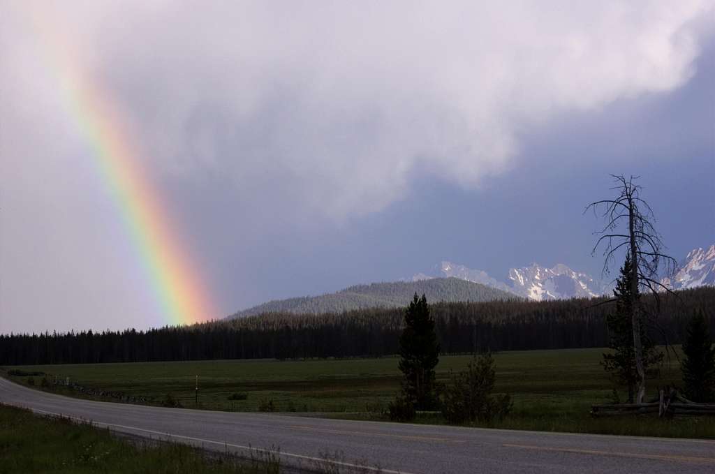 Rainbow over the Sawtooths