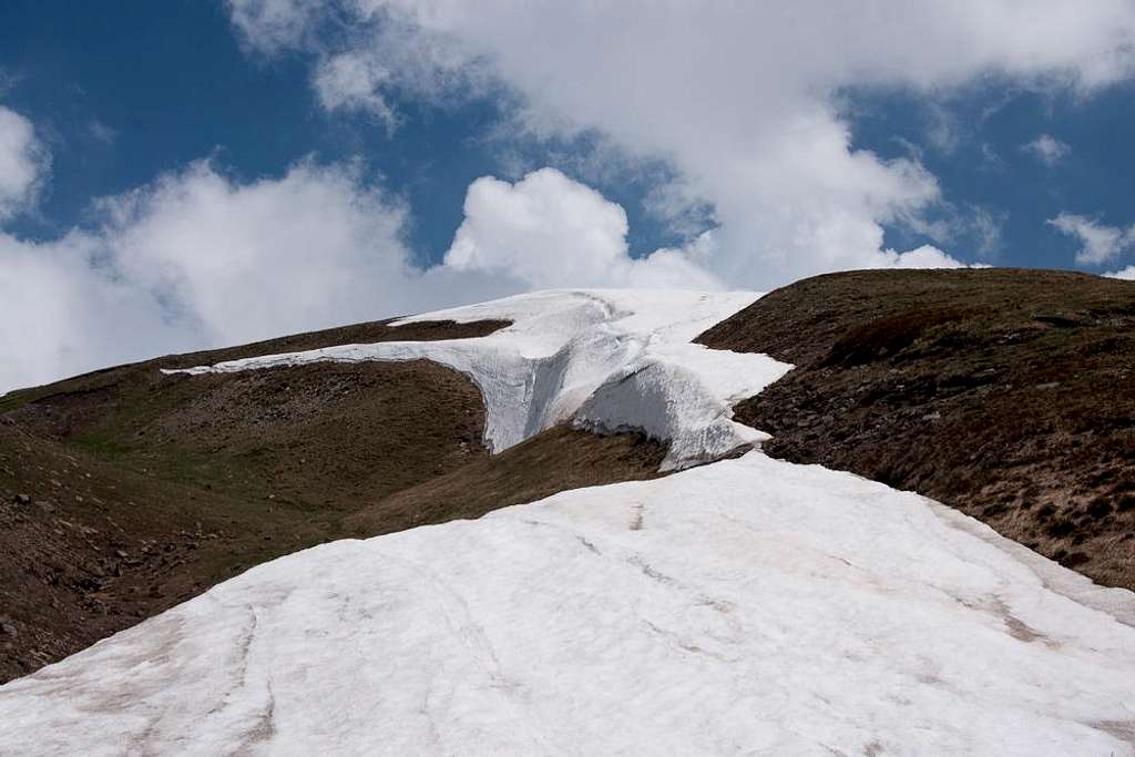Last Snow on the Monte Cornaccio north ridge