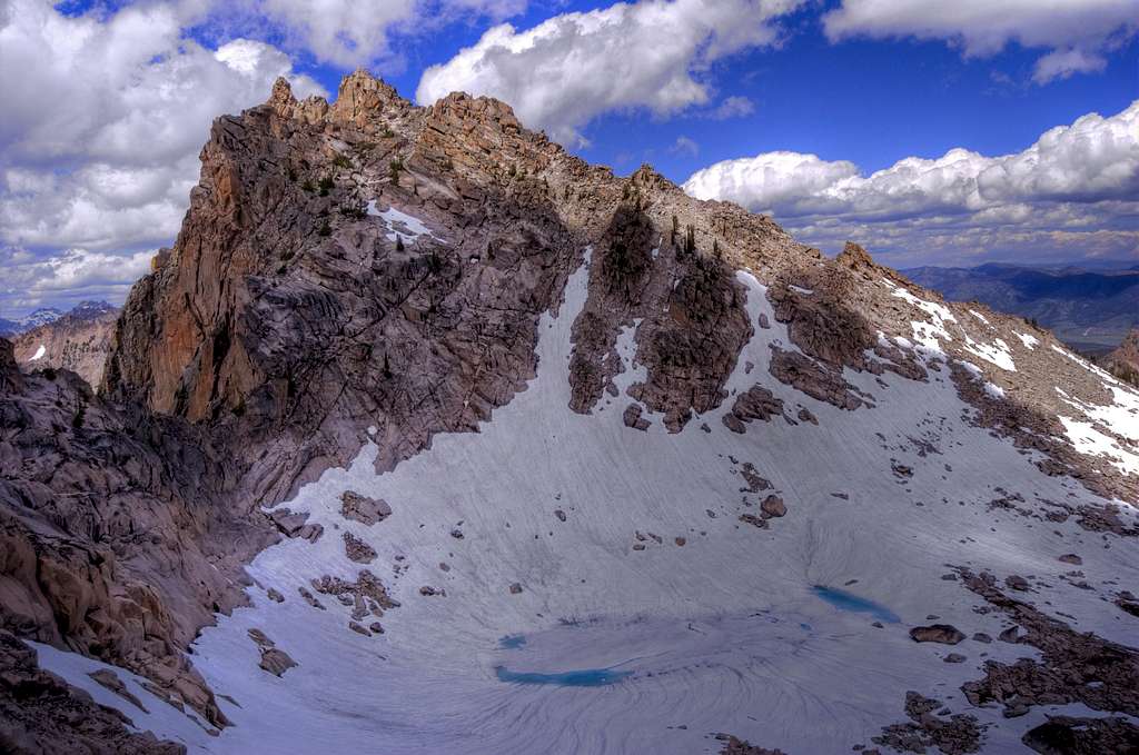 Mt. Sevy and frozen lake