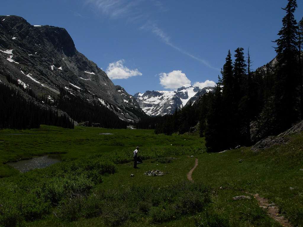Gannett Peak As Seen From Glacier Trail