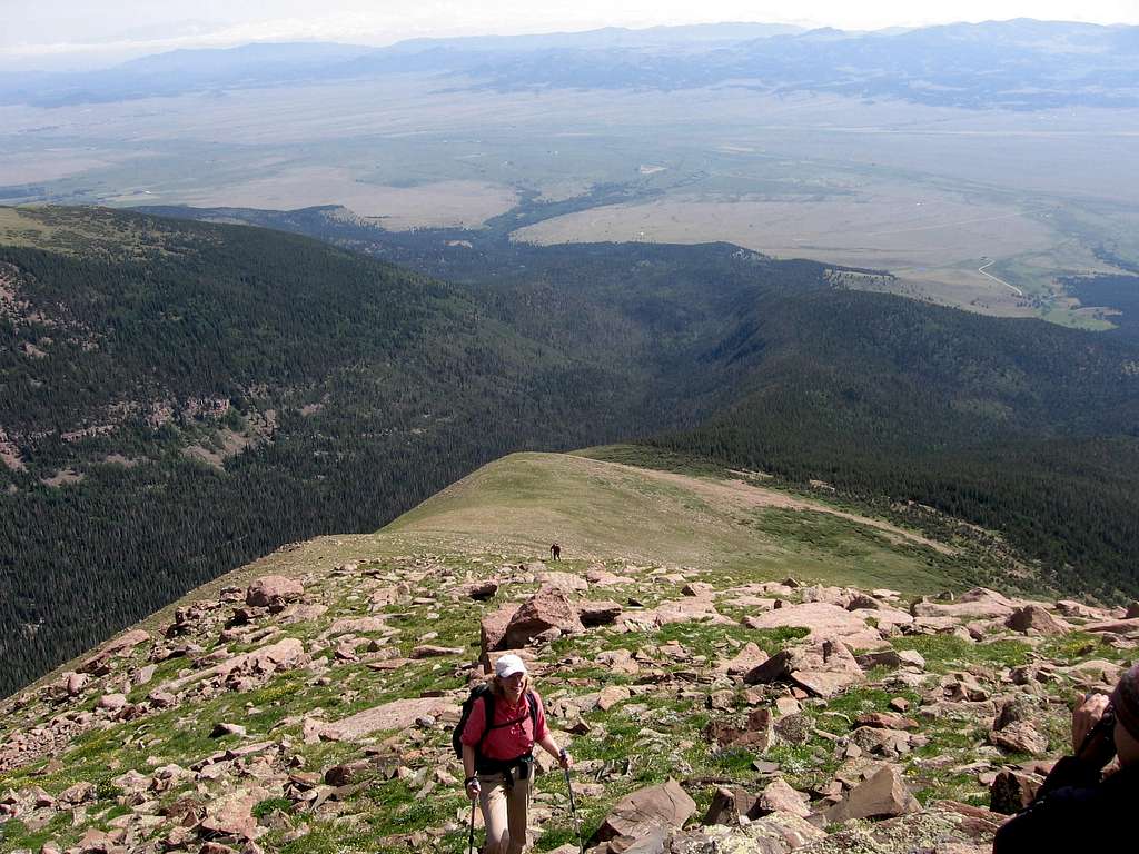 Barb Bailey gains the summit 