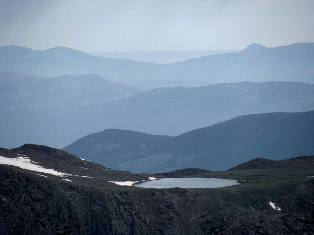 Dora lake from summit Peak F
