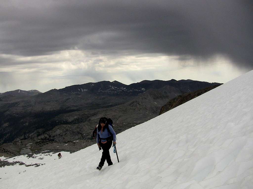 Ascending Lyell Glacier