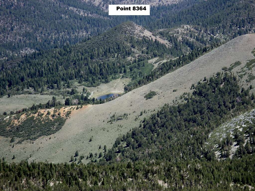 Point 8364 and Church's Pond from Mount Rose