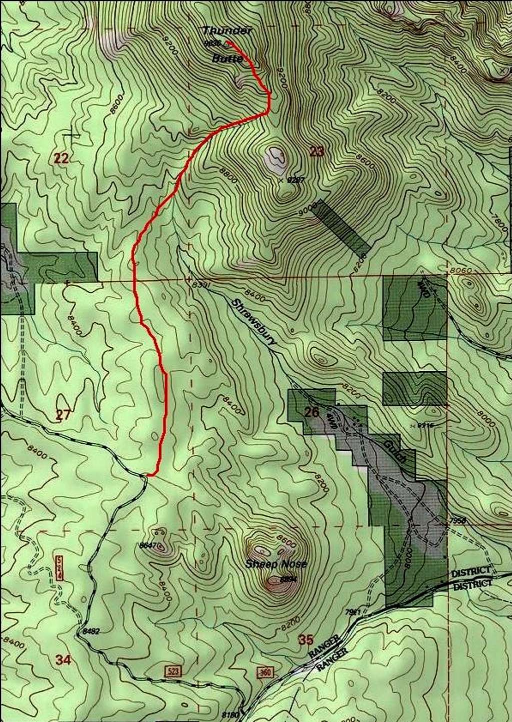 Thunder Butte Route