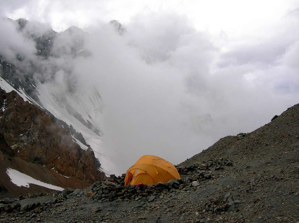 Our tent on the normal route of Valecitos