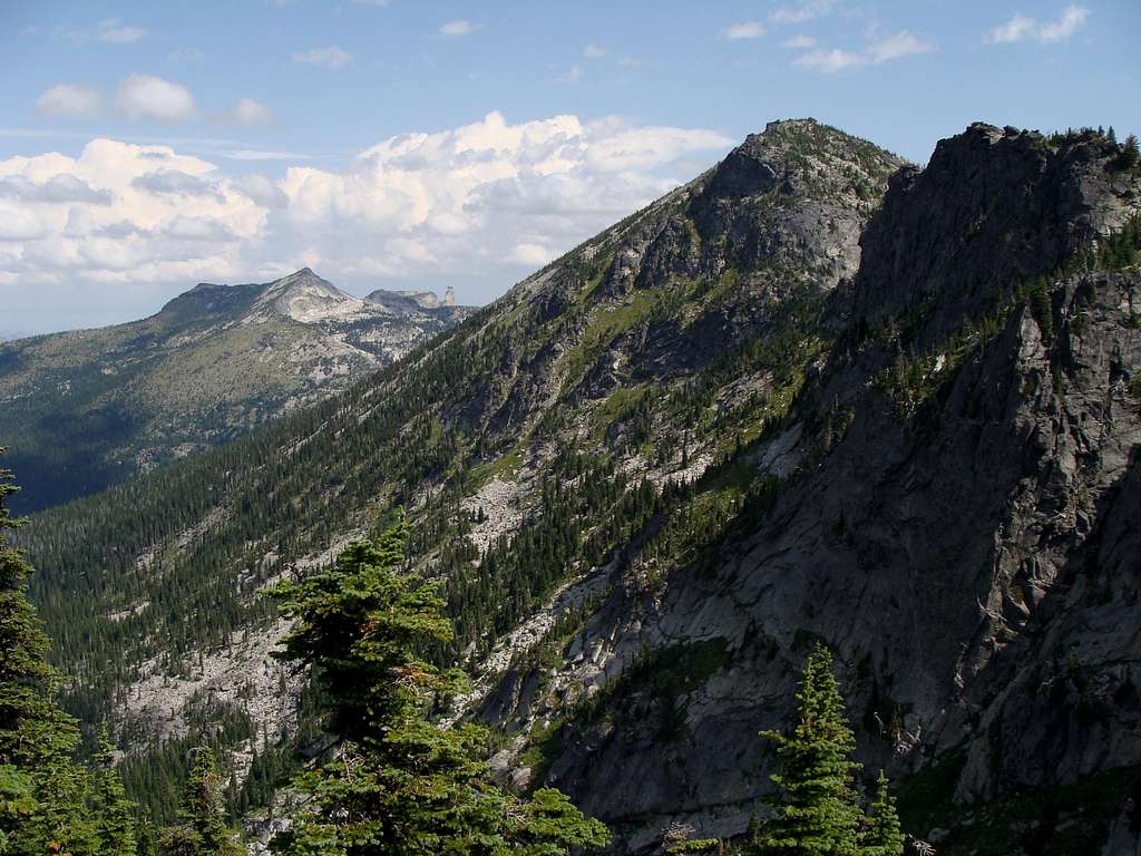 Gunsight Peak, Mt. Roothaan, and Chimney Rock