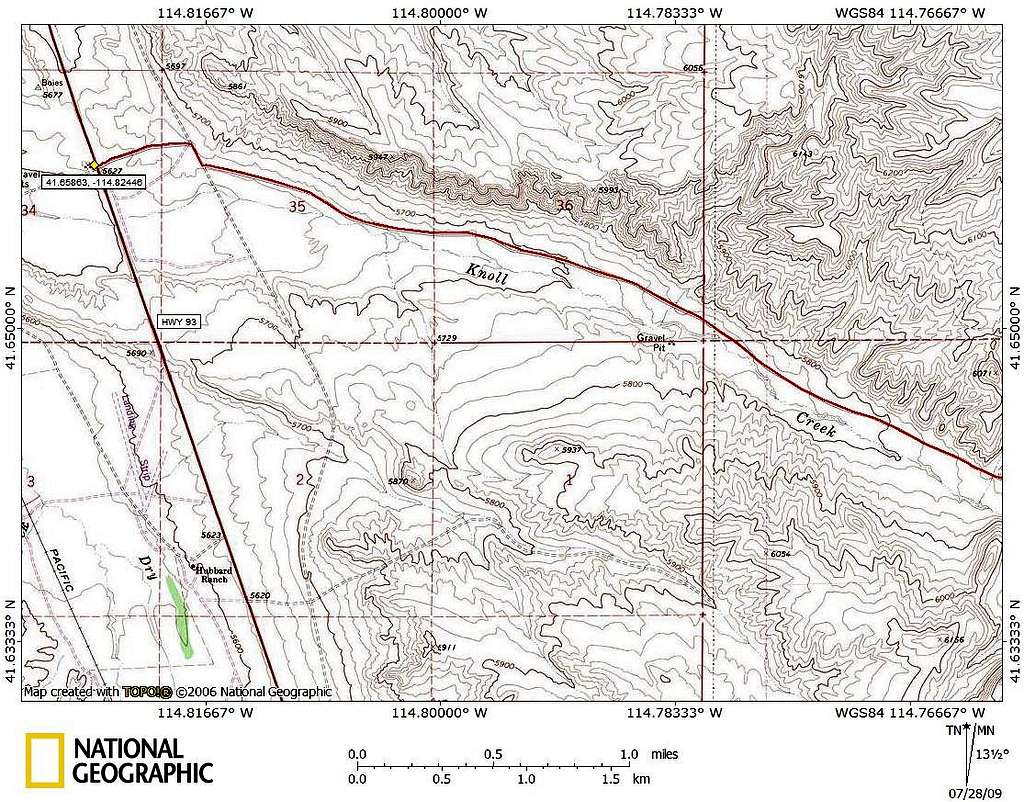 Knoll Mountain access route (1/3)