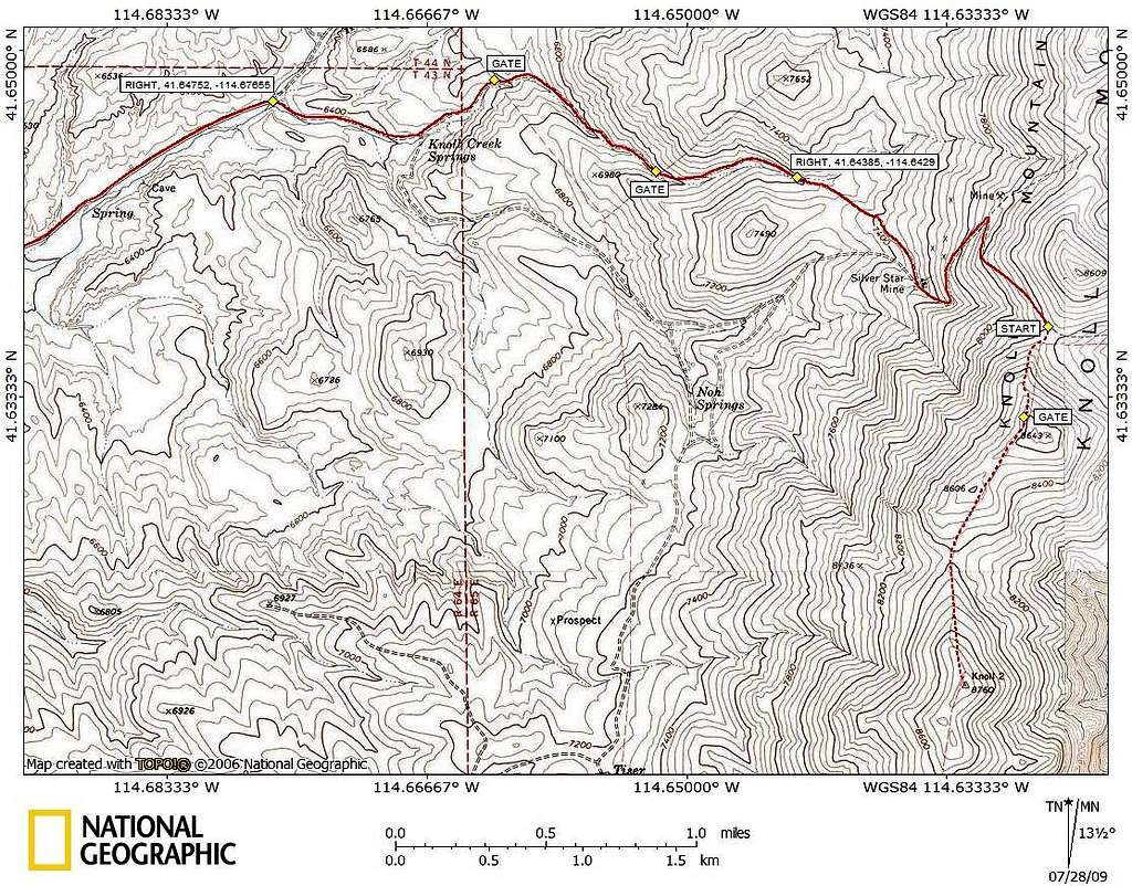 Knoll Mountain access route (3/3)