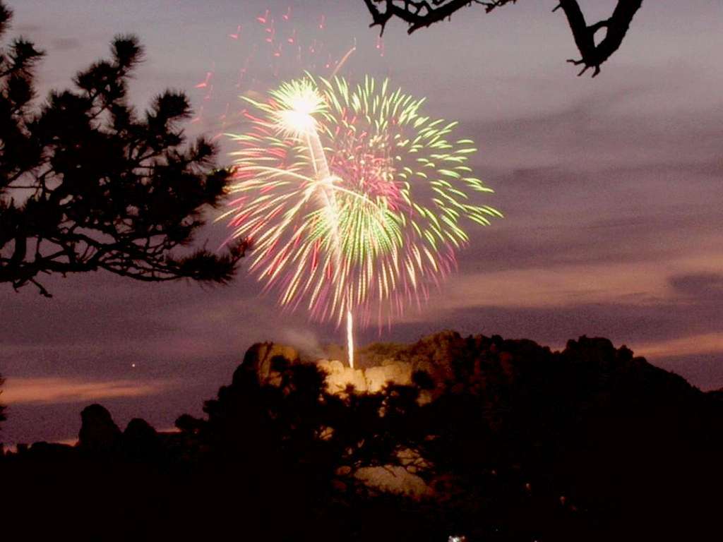 Fireworks Over Mount Rushmore