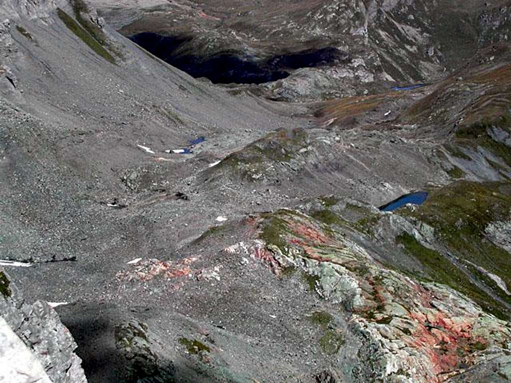 Tormotta's lakes  seen from the summit of Lancebranlette