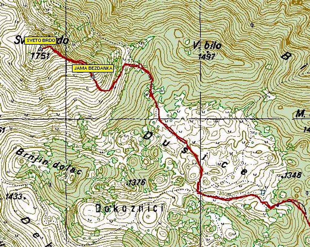 Sveto Brdo eastern route