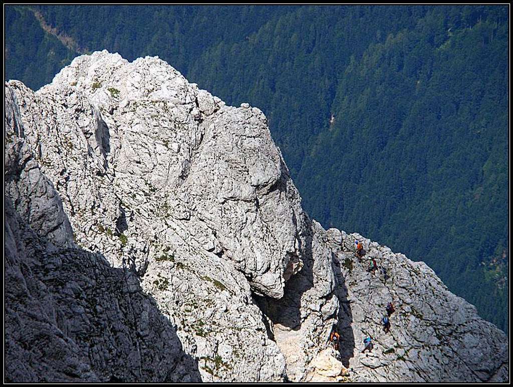 In the upper section of Kremzar route