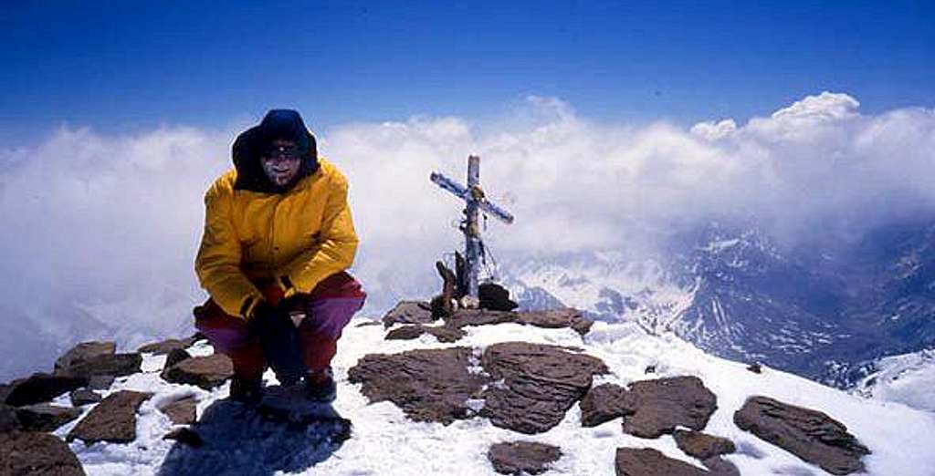 The summit Aconcagua in 1988....