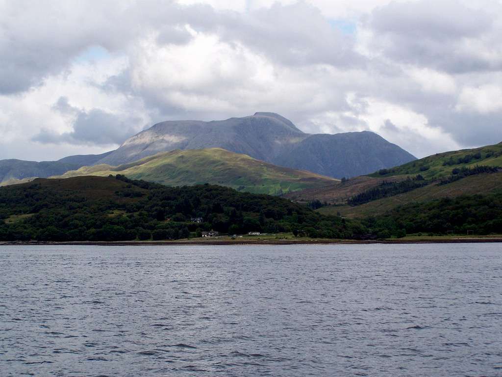 Western view of Ben Nevis as seen from Loch Linnhe