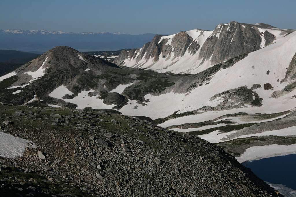 Sugarloaf Mountain and Medicine Bow Peak (South of the Summit)