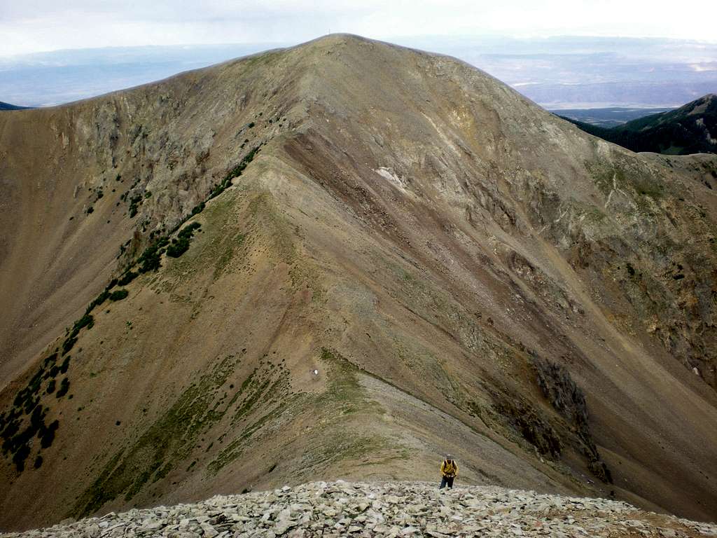 Looking down to the saddle