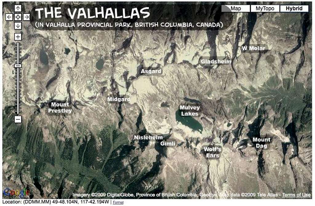 Peaks of the Valhalla Range, British Columbia