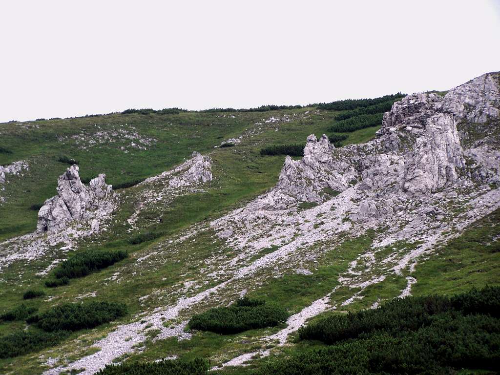 Cliffs on the southern slopes of Belianska kopa