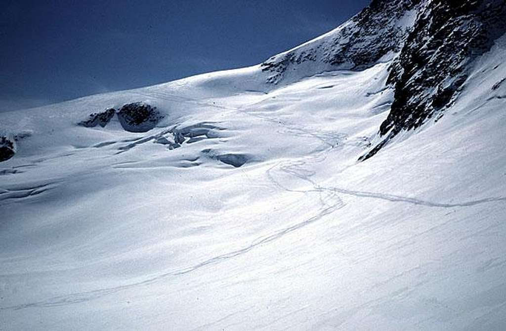 the slopes from the gletscher...