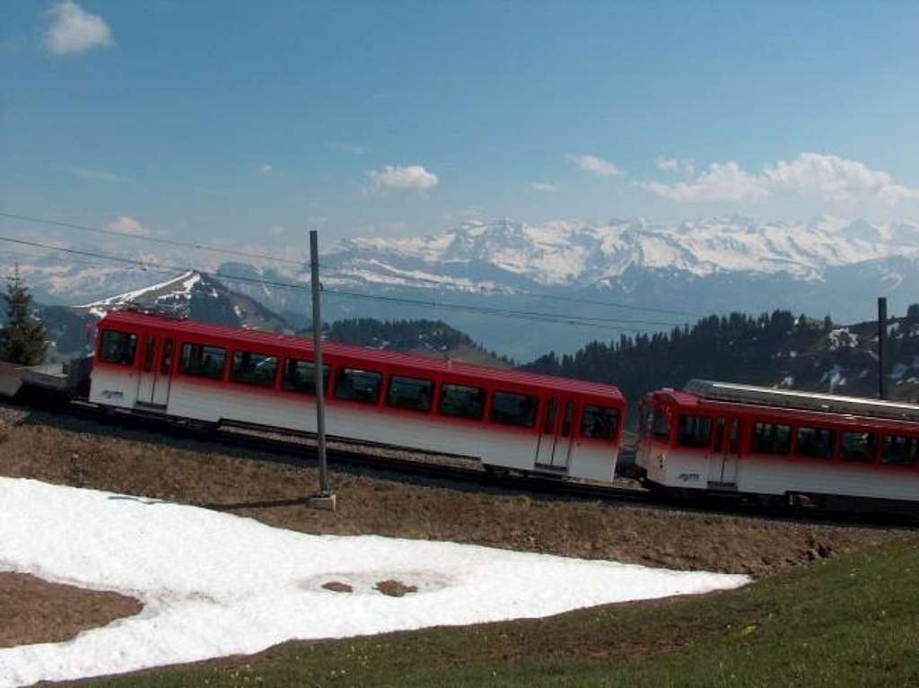 Rigi Railways with the Eiger...