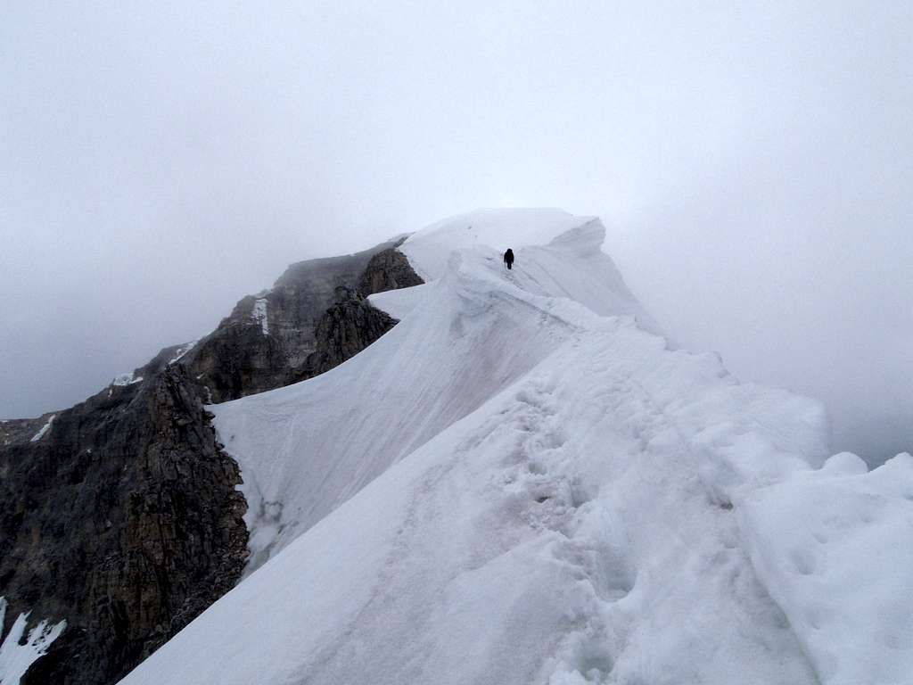 on the final part of the upper East Ridge