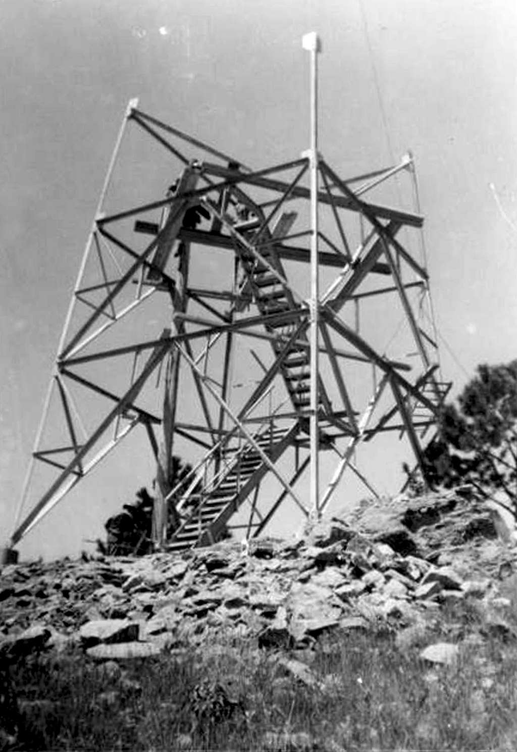 The Rankin Ridge Fire Tower Under Construction