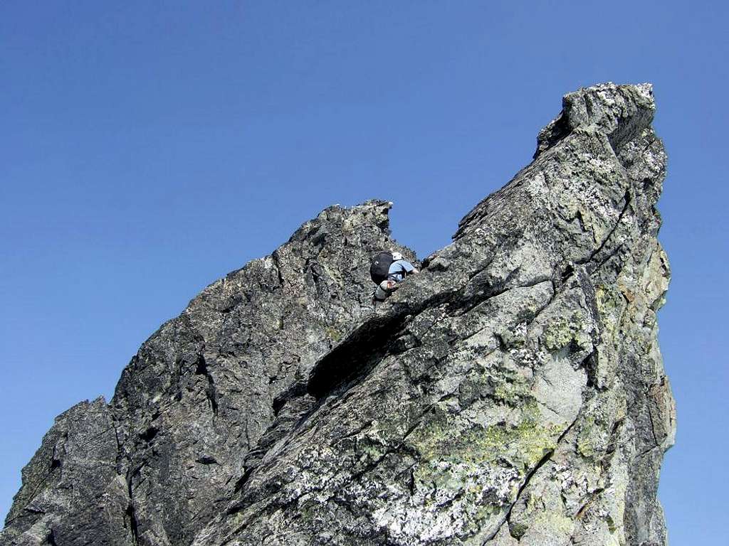 Climbing on the East Ridge