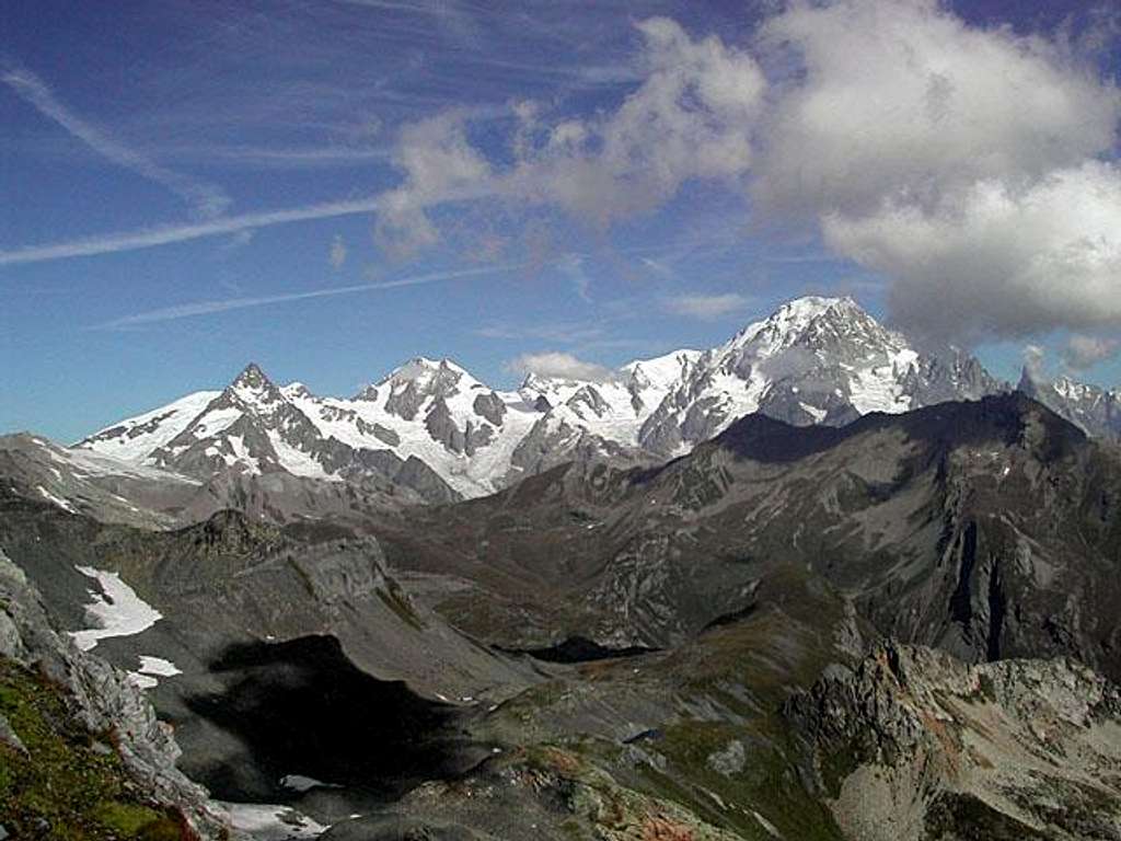 View of the Mont Blanc chain...
