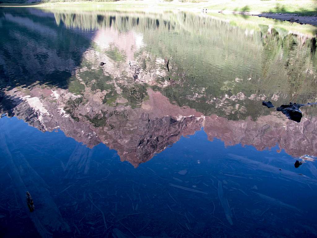 The Maroon Bells Reflected in Crater Lake