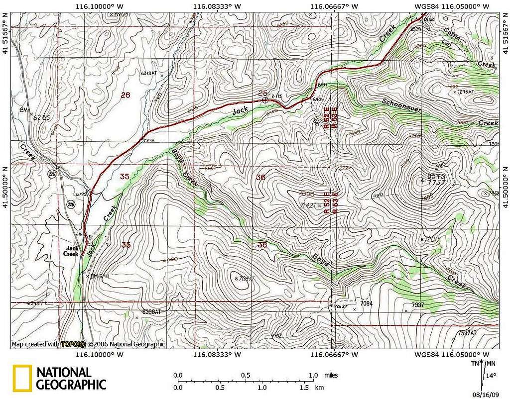 McAfee Peak access route (1/3)