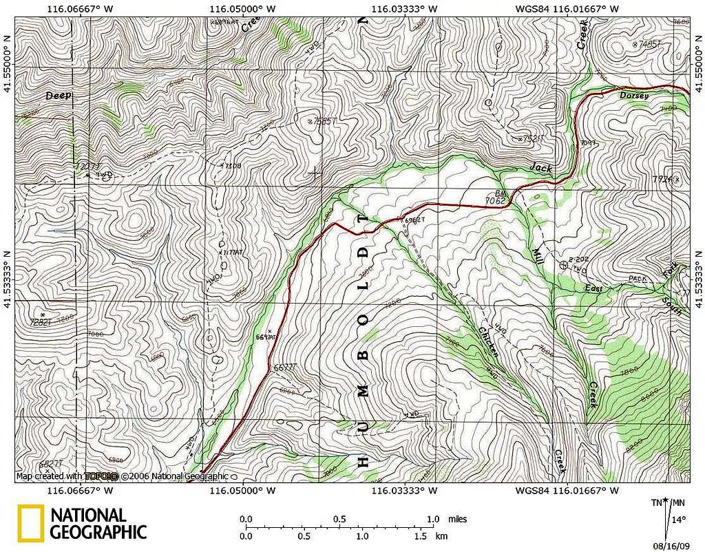McAfee Peak access route (2/3)