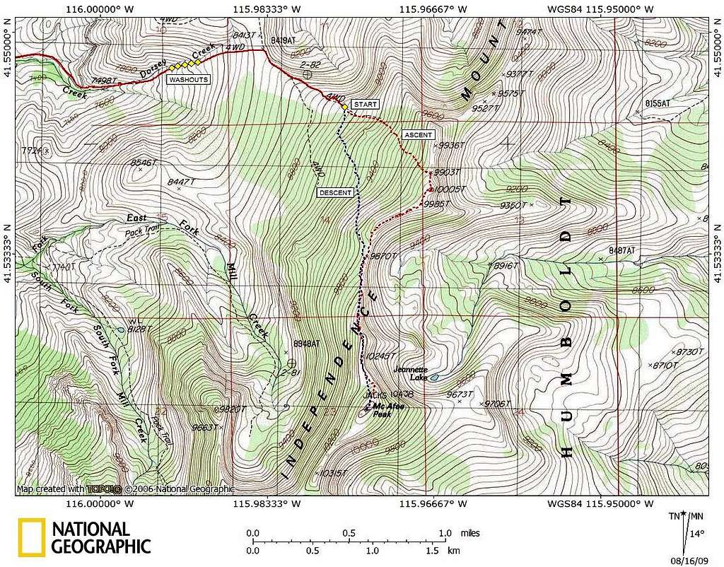 McAfee Peak access route (3/3)