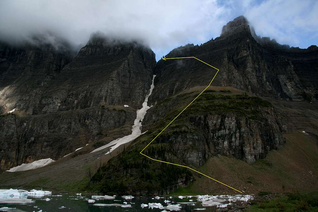 Iceberg Notch-- Route Diagram : Photos, Diagrams & Topos : SummitPost
