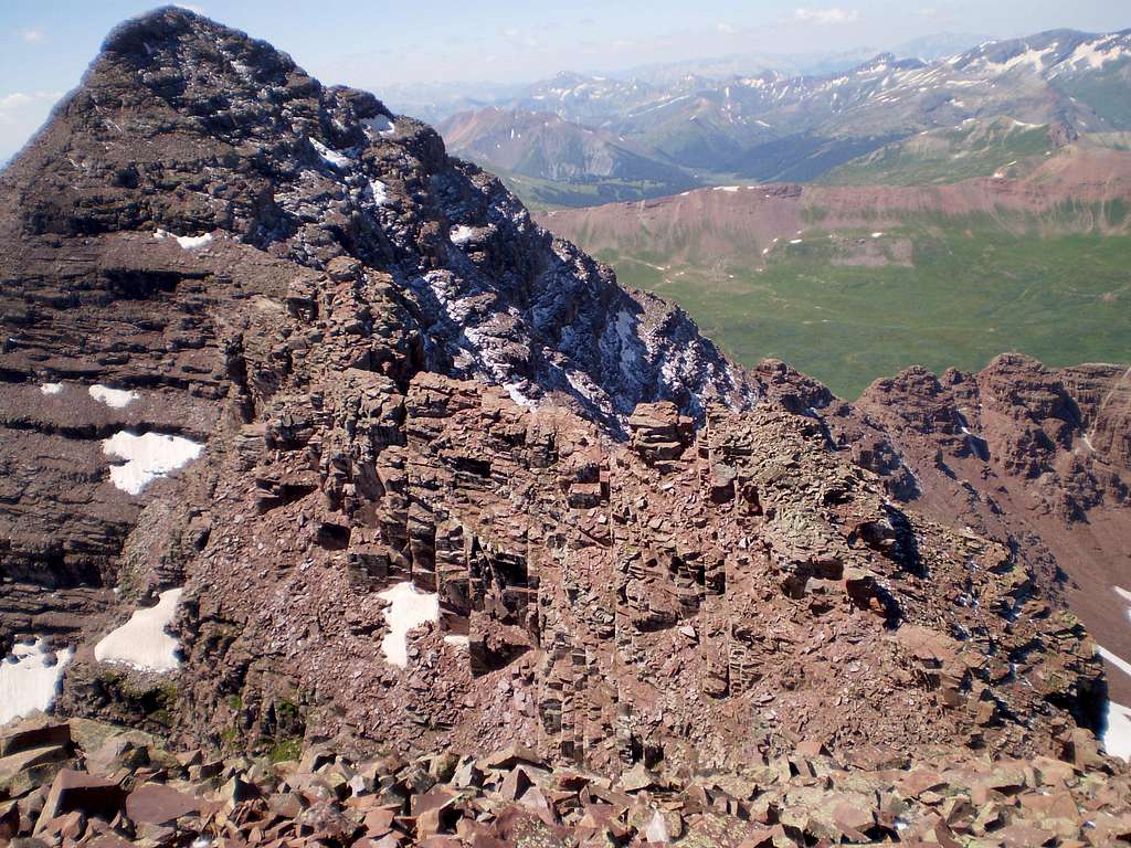 A view of the traverse from North Maroon