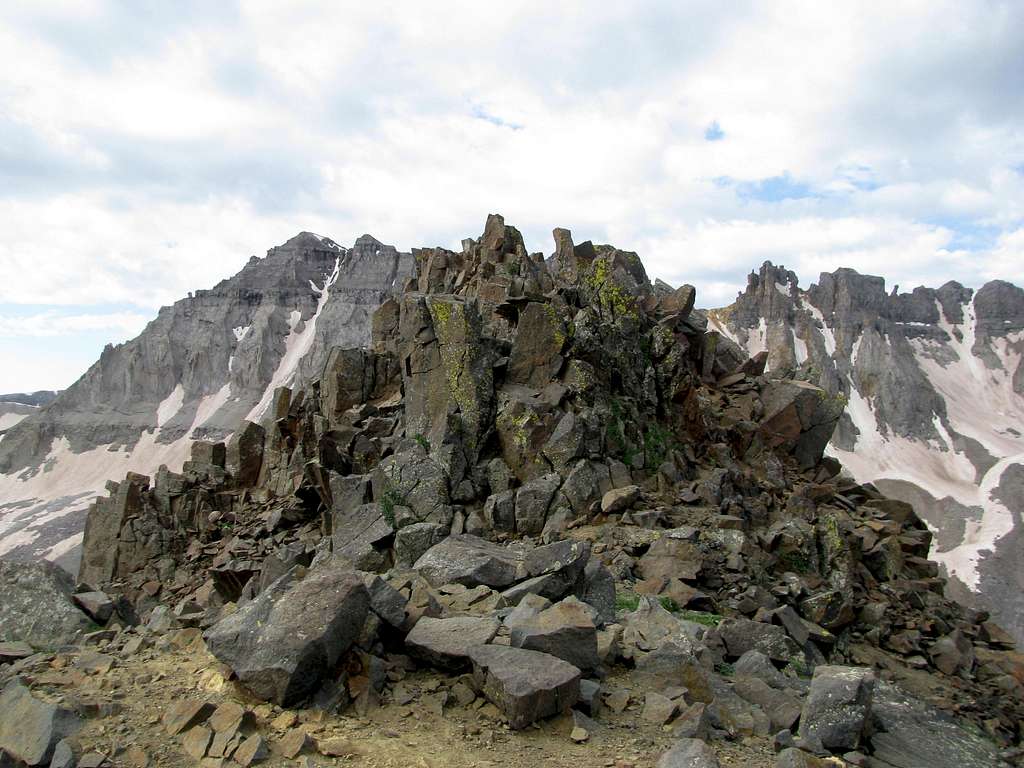 Outcrop at Blue Lakes Pass