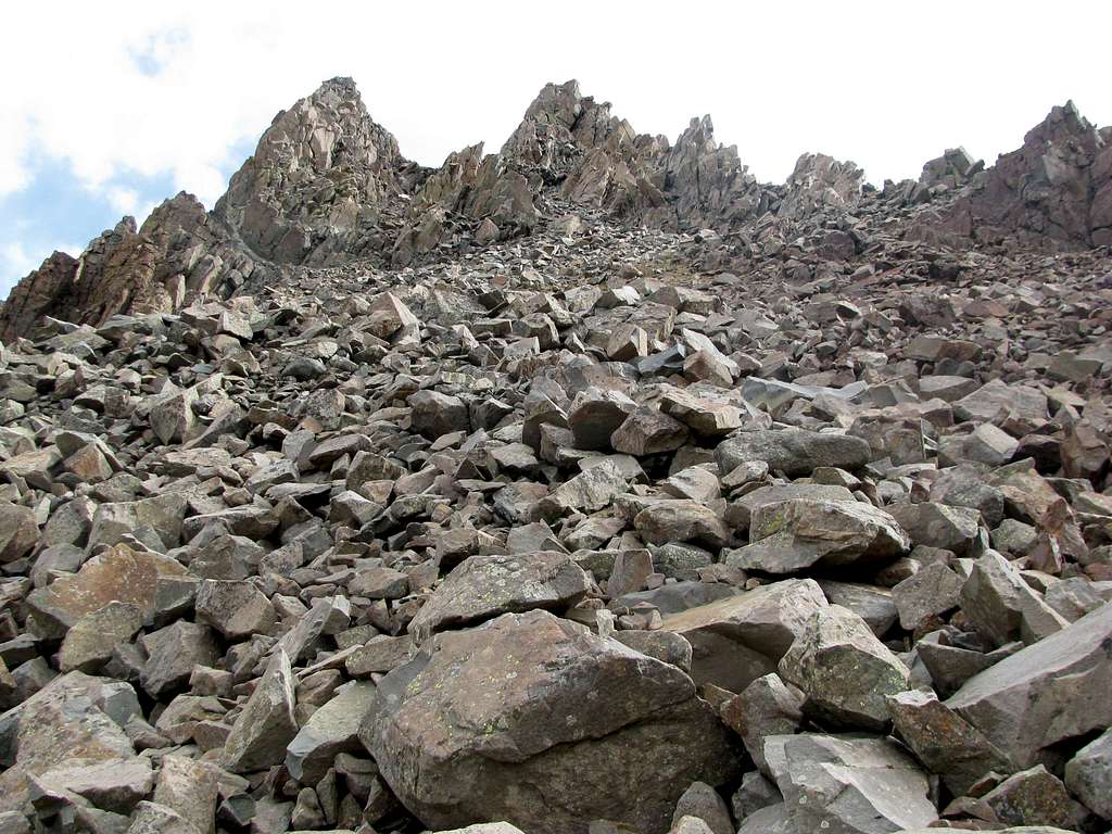 Approaching Towers on SW Ridge