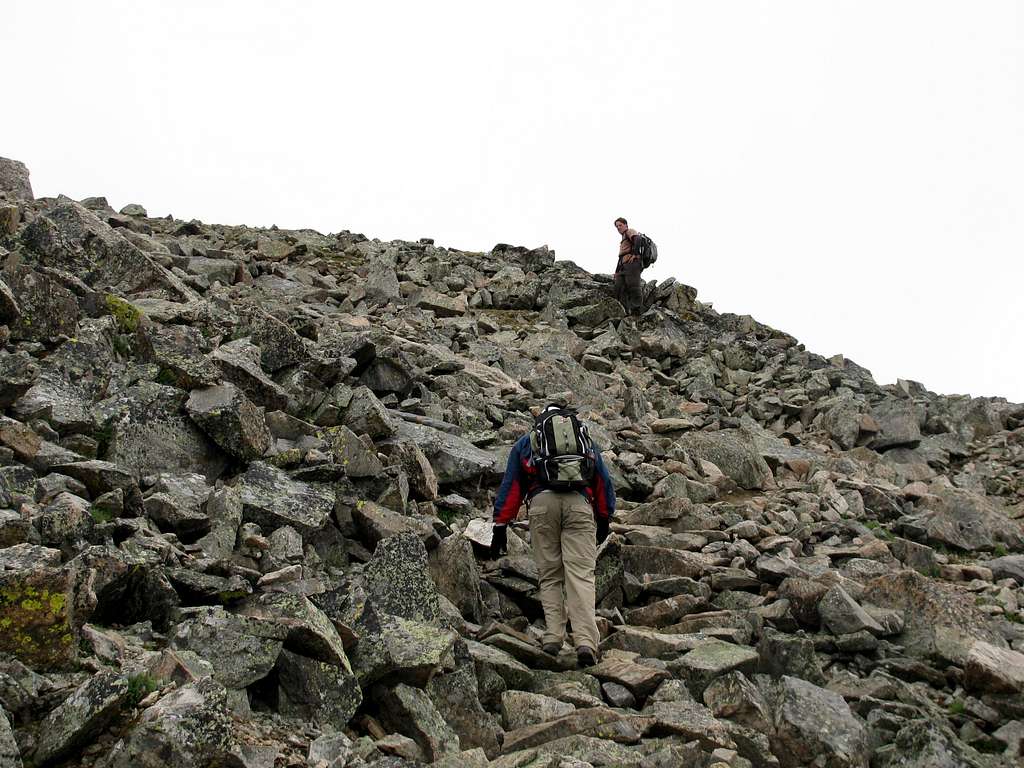 Boulderfield on La Plata Peak