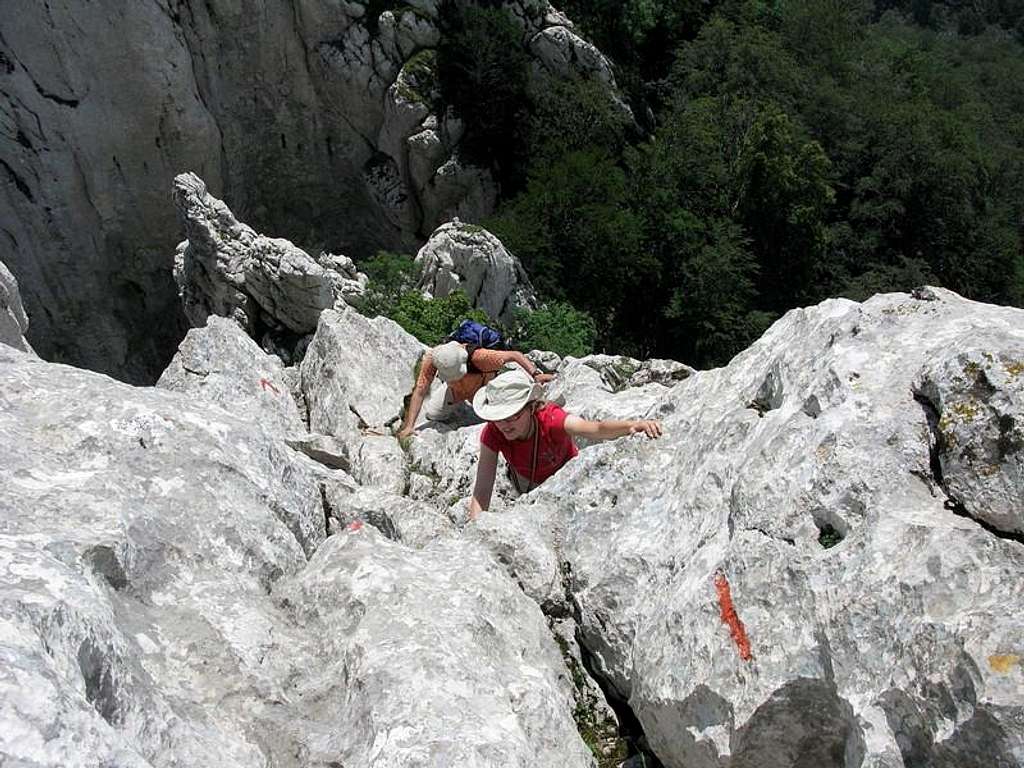 Climbing on Bačić Kuk