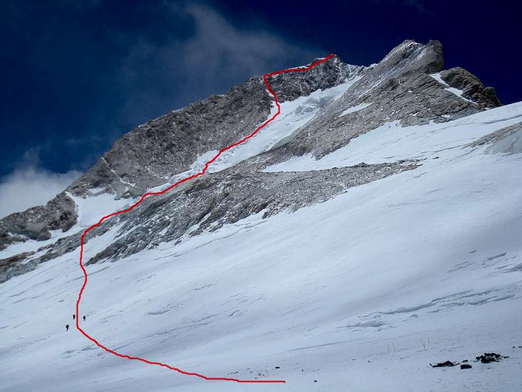 Makalu: route from Makalu La to the summit