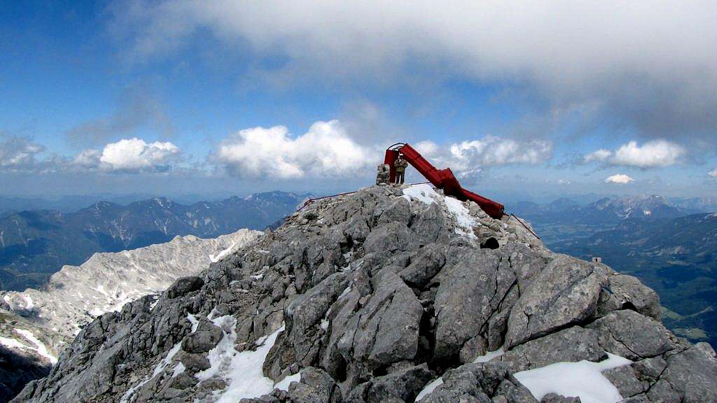 The laying summit cross.