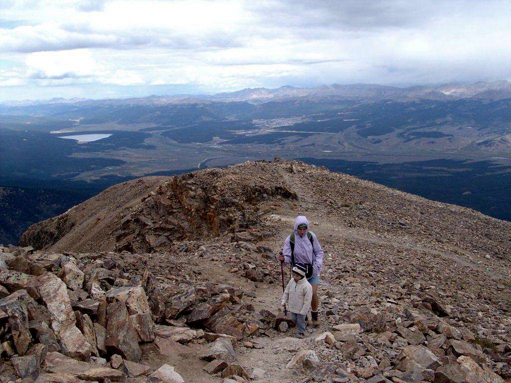 Mt Elbert 14433ft_ close to the summit_Yunona_4 years 2 month of age_Sept07