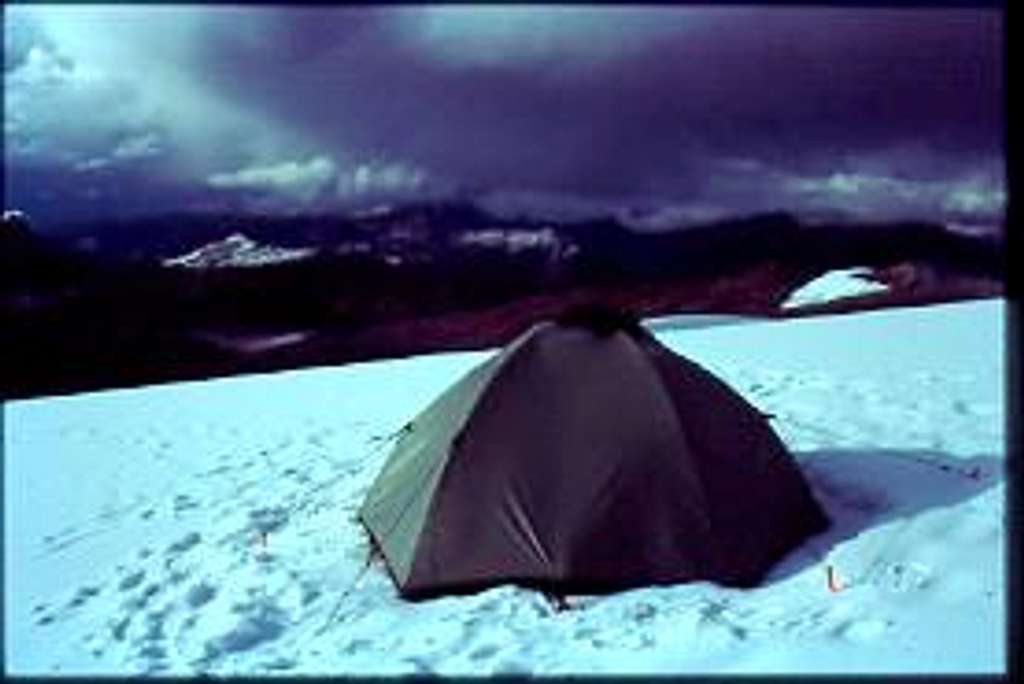 advanced camp on the glacier...