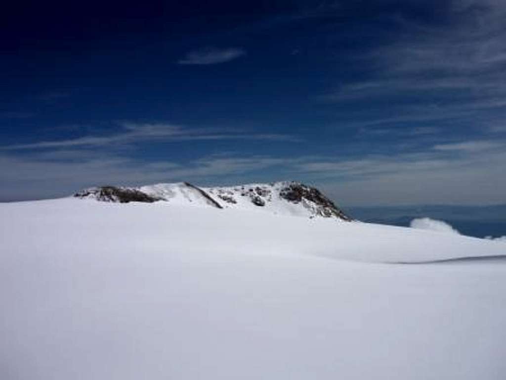 View of the summit with the 'Glaciar del Pecho' in front, 25.08.09