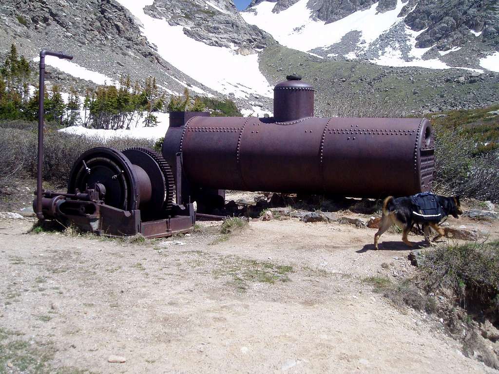 Old Mining equipment at the 4th of July trail head