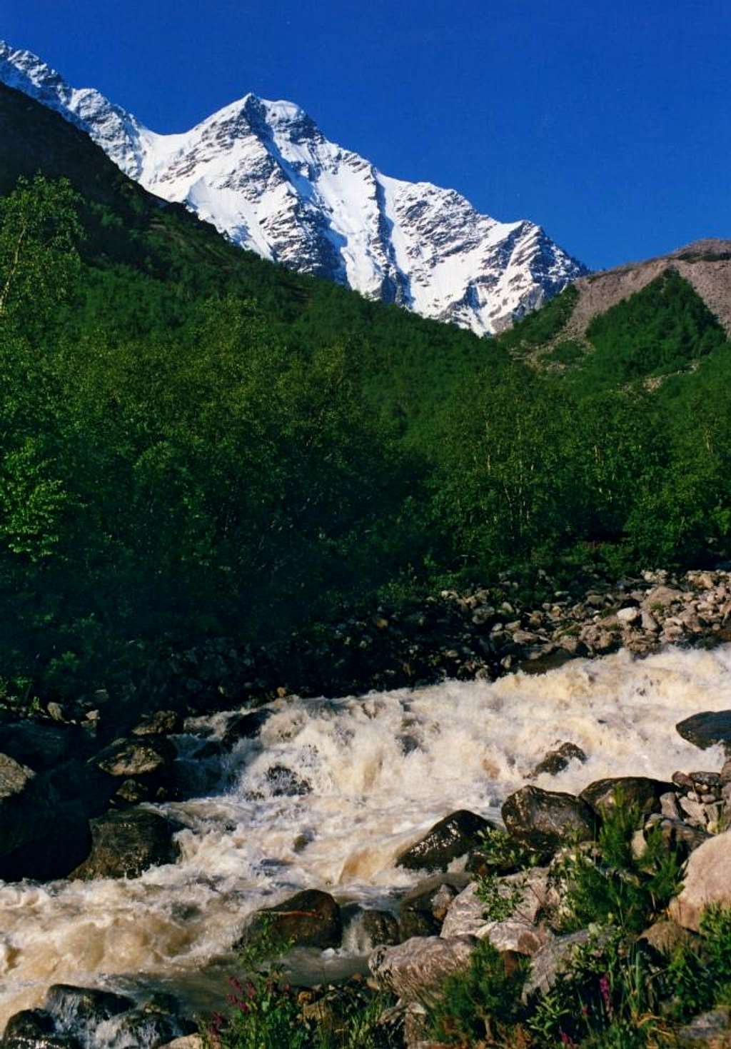 River near Elbrus Caucasus Russia