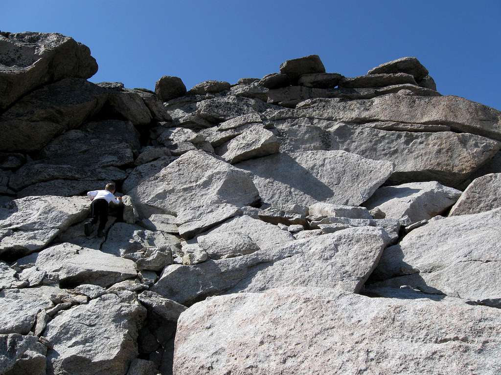 Summit pitch of Mount Lockhart
